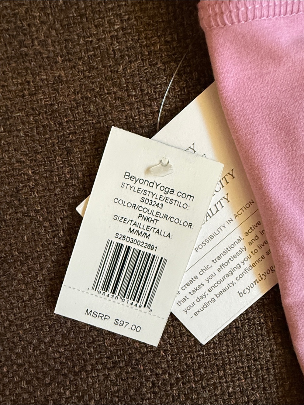 NEW WITH TAGS! Beyond Yoga High-Waist Lavender Pink Leggings. - Picture 3 of 8
